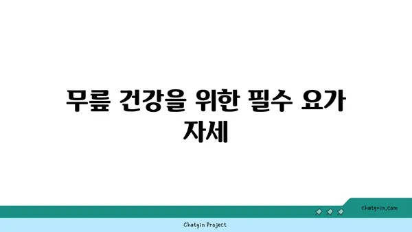 무릎 강화에 좋은 요가 스트레칭 루틴