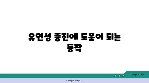 노년층을 위한 유연성 유지 요가 동작