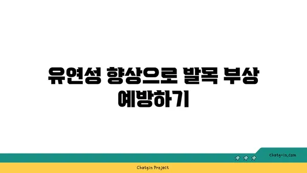 발목 부상을 예방하는 요가 스트레칭법