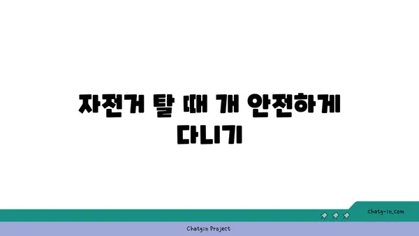 아라뱃길에서 자전거를 타는 동안 개를 데리고 다니기