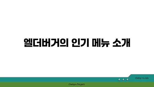 혜화역 핫플레이스: 수제 버거 맛집 엘더버거