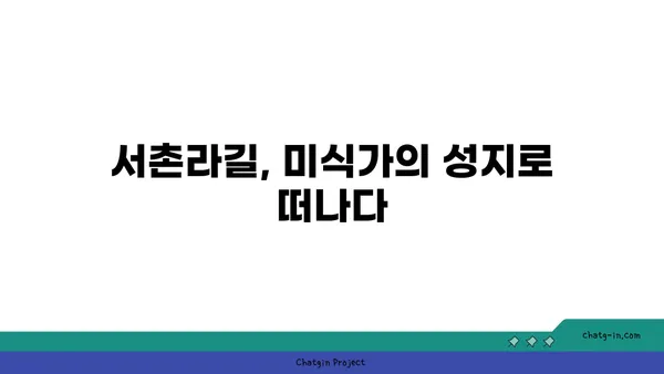 서촌라길 핫플레이스 맛집 및 카페