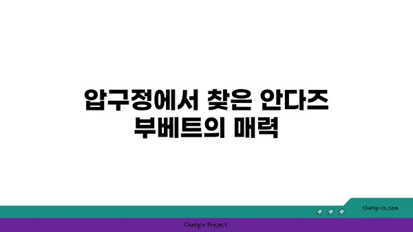 압구정 핫플레이스, 안다즈 부베트 예약