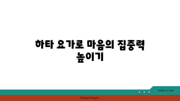 요가 종류별 집중력 향상 방법