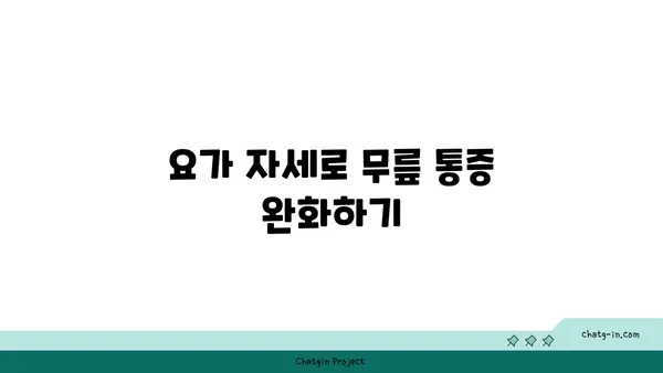 무릎 통증 예방 요가 명상법 추천