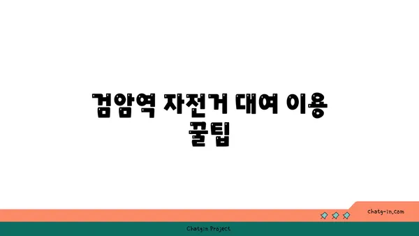 검암역 자전거 대여 가격