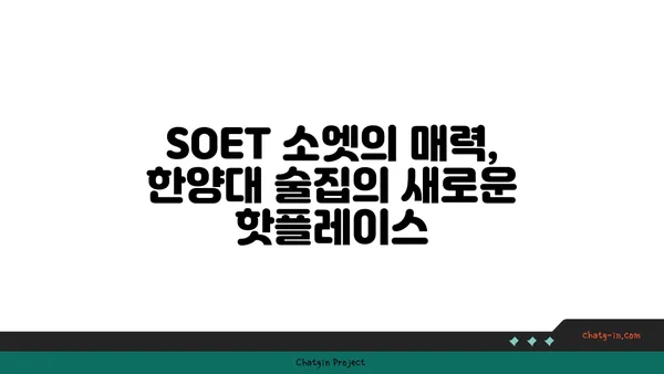 왕십리 술집 핫플레이스: SOET 소엣 한양대술집