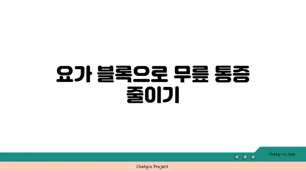 무릎 통증 완화를 위한 요가 도구 활용법