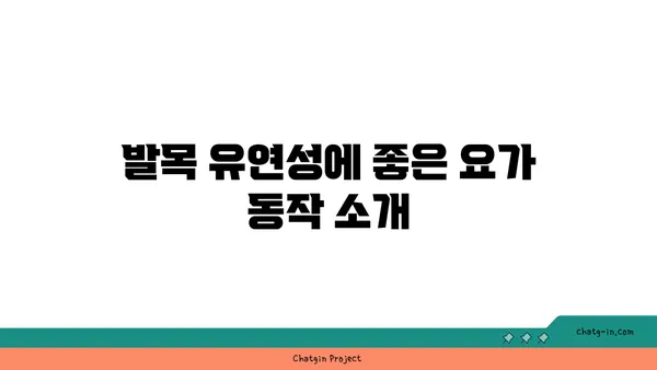 발목 유연성 강화를 위한 요가 명상법 추천