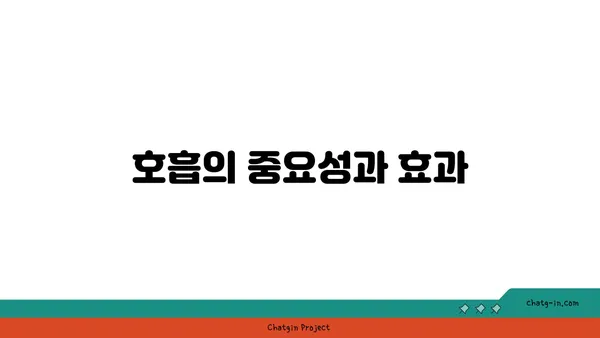 호흡과 요가: 프라나야마의 이해