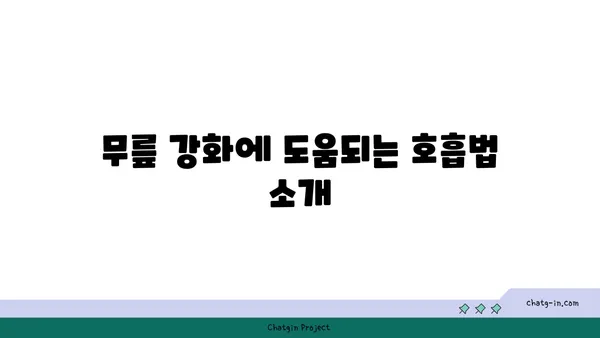 무릎 강화에 좋은 요가 명상법 추천