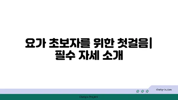 요가 초보자를 위한 필수 자세 가이드