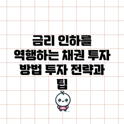 금리 인하를 역행하는 채권 투자 방법: 투자 전략과 팁