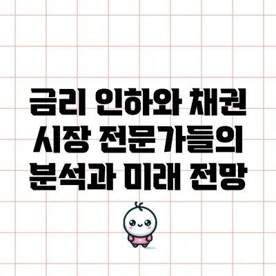 금리 인하와 채권 시장: 전문가들의 분석과 미래 전망
