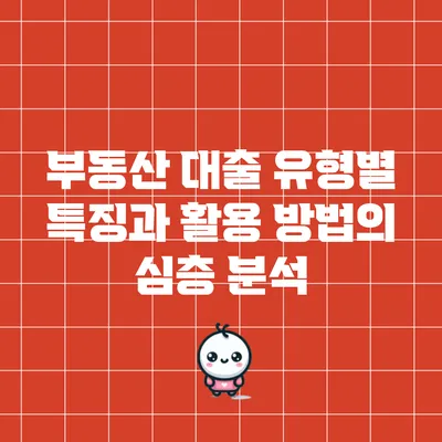 부동산 대출 유형별 특징과 활용 방법의 심층 분석