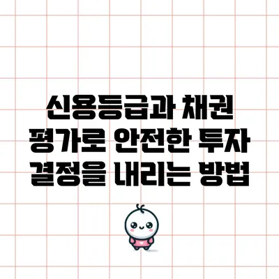 신용등급과 채권 평가로 안전한 투자 결정을 내리는 방법