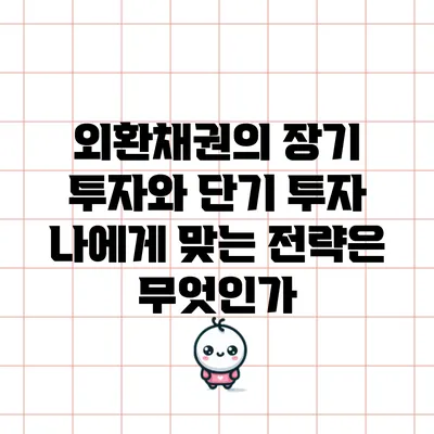 외환채권의 장기 투자와 단기 투자: 나에게 맞는 전략은 무엇인가?