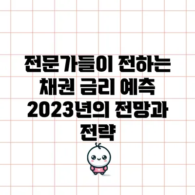 전문가들이 전하는 채권 금리 예측: 2023년의 전망과 전략