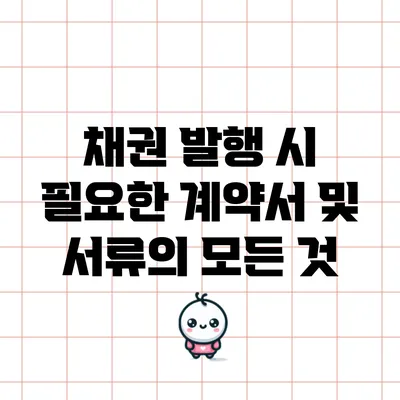 채권 발행 시 필요한 계약서 및 서류의 모든 것