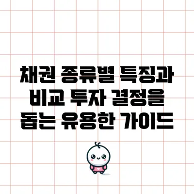 채권 종류별 특징과 비교: 투자 결정을 돕는 유용한 가이드
