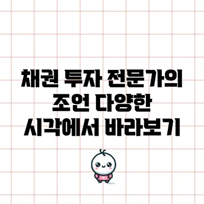 채권 투자 전문가의 조언: 다양한 시각에서 바라보기