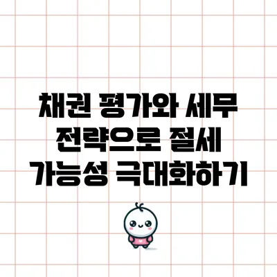 채권 평가와 세무 전략으로 절세 가능성 극대화하기