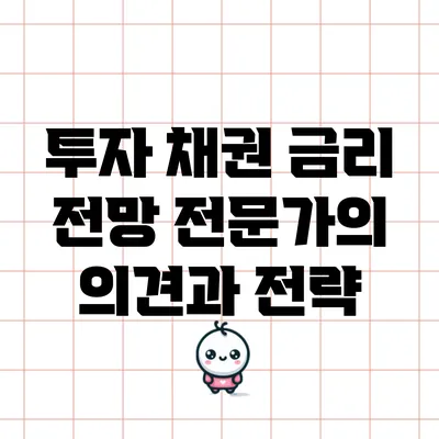 투자 채권 금리 전망: 전문가의 의견과 전략