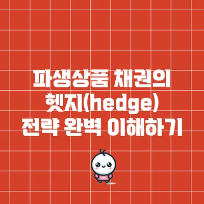 파생상품 채권의 헷지(hedge) 전략 완벽 이해하기