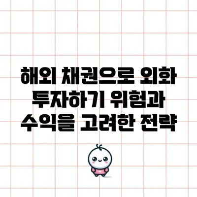 해외 채권으로 외화 투자하기: 위험과 수익을 고려한 전략