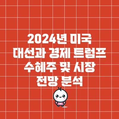 2024년 미국 대선과 경제: 트럼프 수혜주 및 시장 전망 분석