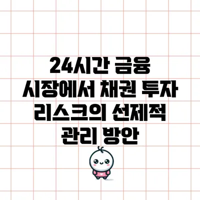24시간 금융 시장에서 채권 투자 리스크의 선제적 관리 방안