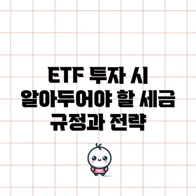 ETF 투자 시 알아두어야 할 세금 규정과 전략
