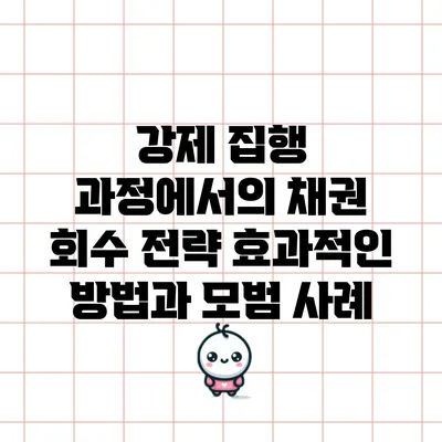 강제 집행 과정에서의 채권 회수 전략: 효과적인 방법과 모범 사례