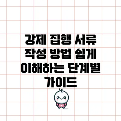 강제 집행 서류 작성 방법: 쉽게 이해하는 단계별 가이드