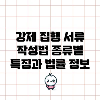 강제 집행 서류 작성법: 종류별 특징과 법률 정보