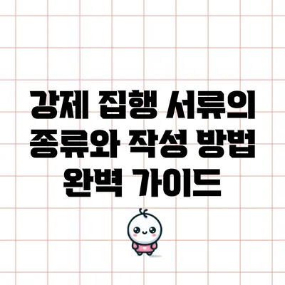 강제 집행 서류의 종류와 작성 방법 완벽 가이드