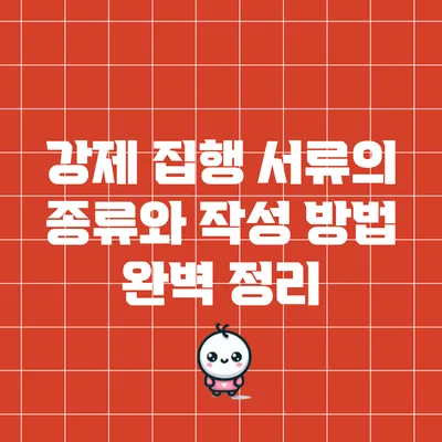 강제 집행 서류의 종류와 작성 방법 완벽 정리
