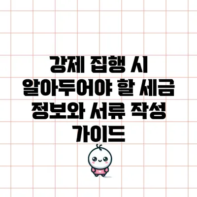 강제 집행 시 알아두어야 할 세금 정보와 서류 작성 가이드