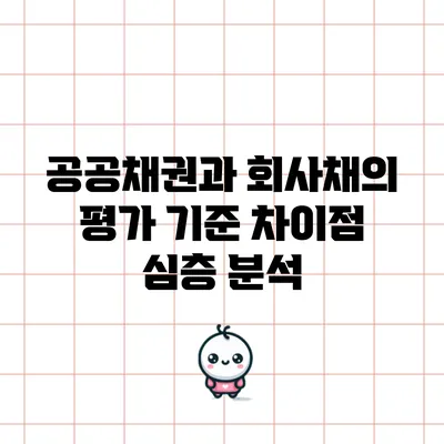 공공채권과 회사채의 평가 기준 차이점 심층 분석