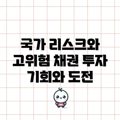 국가 리스크와 고위험 채권 투자: 기회와 도전