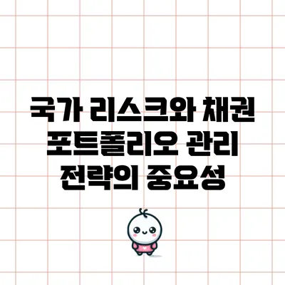 국가 리스크와 채권 포트폴리오 관리 전략의 중요성