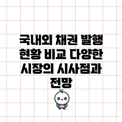 국내외 채권 발행 현황 비교: 다양한 시장의 시사점과 전망