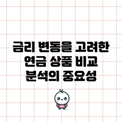 금리 변동을 고려한 연금 상품 비교 분석의 중요성