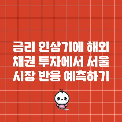 금리 인상기에 해외 채권 투자에서 서울 시장 반응 예측하기
