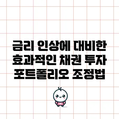 금리 인상에 대비한 효과적인 채권 투자 포트폴리오 조정법