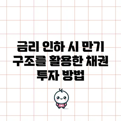 금리 인하 시 만기 구조를 활용한 채권 투자 방법