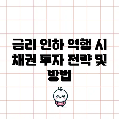 금리 인하 역행 시 채권 투자 전략 및 방법