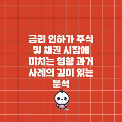 금리 인하가 주식 및 채권 시장에 미치는 영향: 과거 사례의 깊이 있는 분석