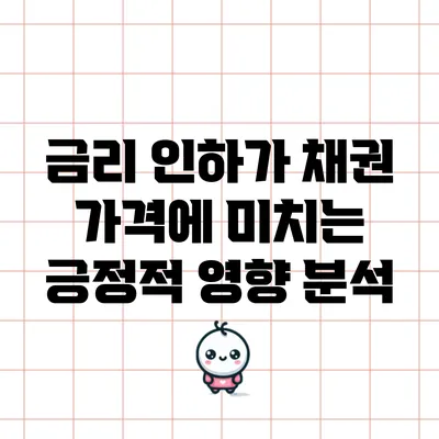 금리 인하가 채권 가격에 미치는 긍정적 영향 분석