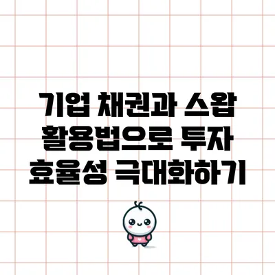 기업 채권과 스왑 활용법으로 투자 효율성 극대화하기